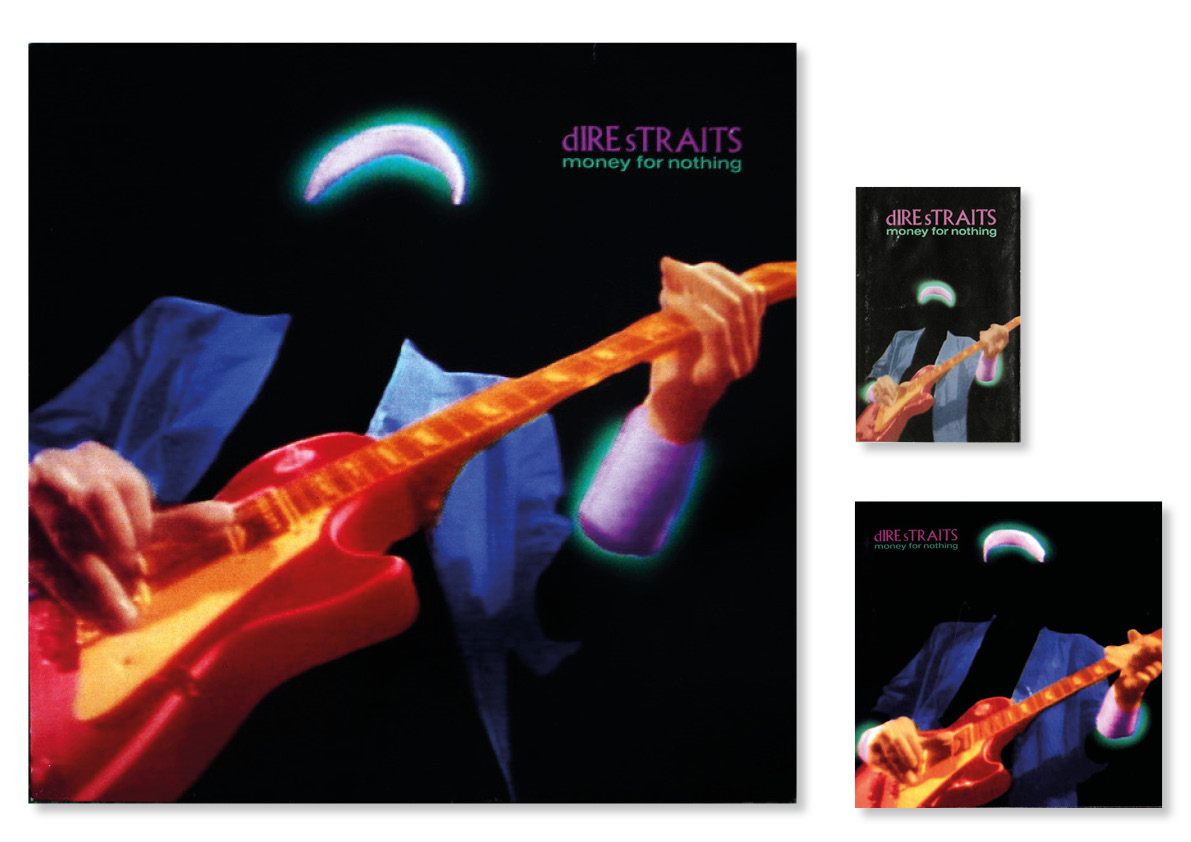 Vinyl, CD and Cassette covers for Money for Nothing by Dire Straits